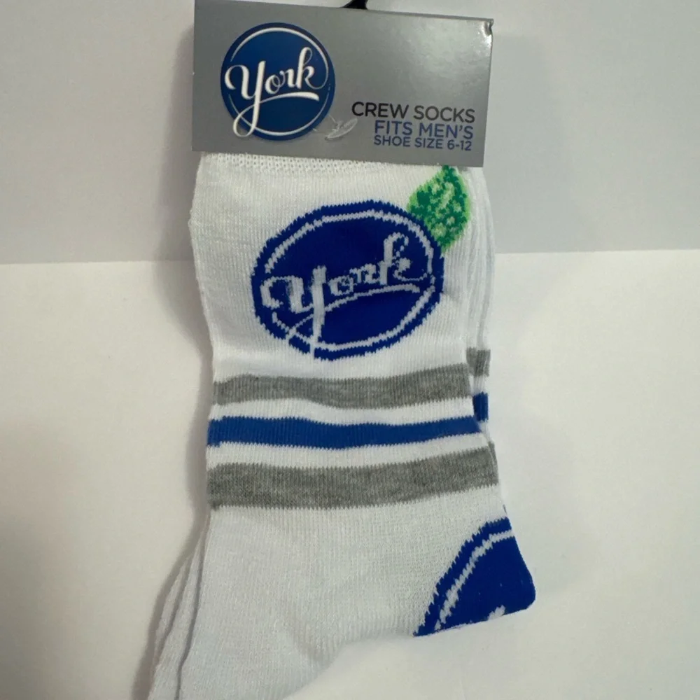 Men's Crew Socks - White and Gray